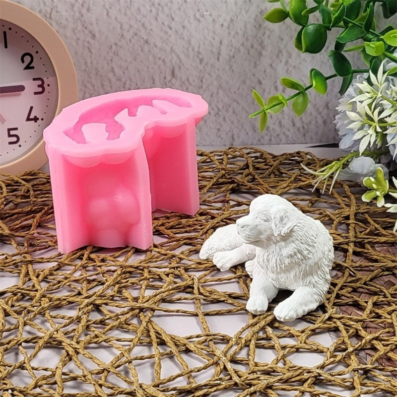 Inste 3D Tượng Động Vật Cho Chó Khuôn Silicon Xà Phòng Fondant Khuôn Silicon