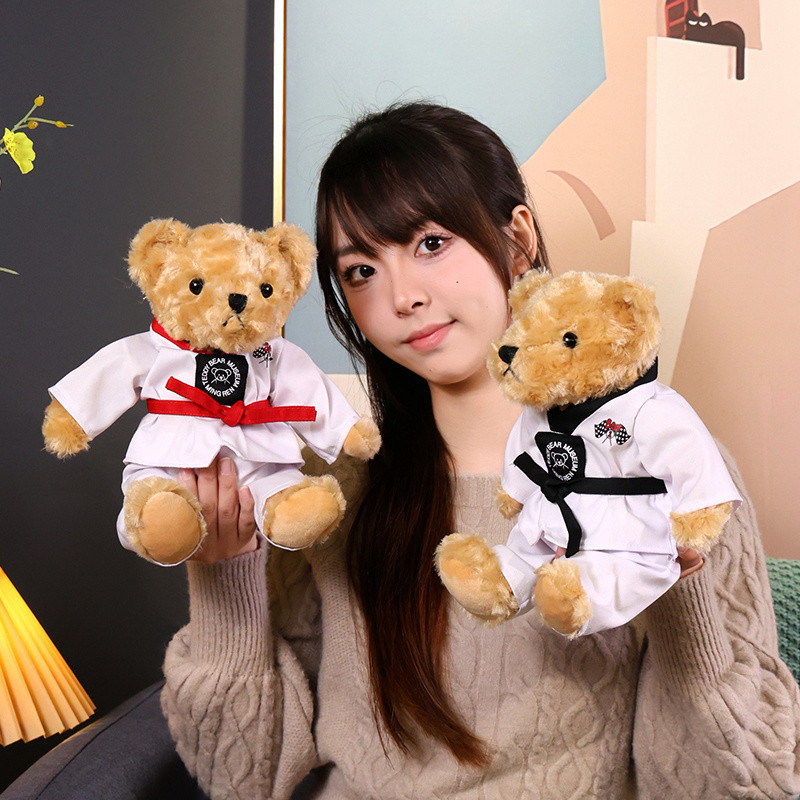 Rytanda Gấu Nhồi Bông Taekwondo Dễ Thương Cho Bé Gấu Teddy Búp bê Gấu dễ thương Gối ôm cho trẻ em Quà sinh nhật Bạn gái Quà tặng Trang trí nhà