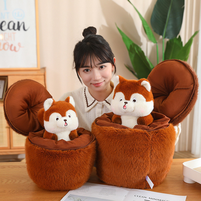 Rytanda Dâu Thỏ Sang Trọng Đồ Chơi Lợn Dễ Thương Búp Bê Sóc Khủng Long 2 Trong 1 Sang Trọng Búp Bê Gấu Bông Búp Bê Quà Tặng Trẻ Em Bạn Gái Quà Tặng Sinh Nhật