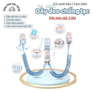 Dây đeo tay cho bé chống lạc, chống cắt Bunnies, Dây dắt trẻ đi dạo có còi báo động an toàn cho bé có 2 màu hồng xanh