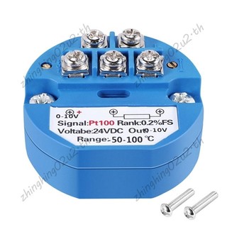 Máy phát nhiệt độ RTD PT100 DC24V Minus Đầu ra 50 ~ 100 độ 0-10V