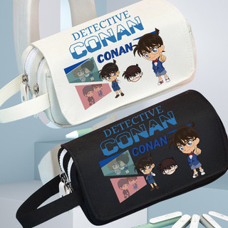 GC9 Thám Tử Lừng Danh Conan Hoạt Hình Anime Hai Lớp Dây Kéo Bút Chì Học Sinh Lưu Trữ Dung Tích Lớn Túi Văn Phòng Phẩm