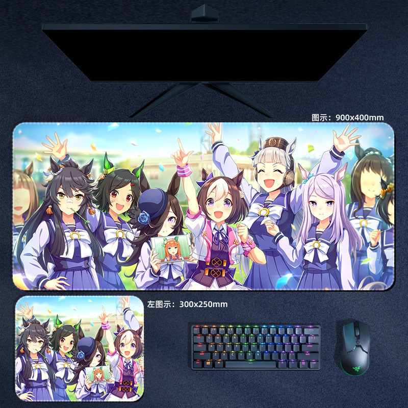 900x400mm Anime Ummusume Pretty Derby Mousepad Tuần Suzuka Teiou Cap Miếng Lót Chuột Máy Tính Laptop Game Thủ Miếng Lót PC Phụ Kiện Chơi Game Thảm Để Bàn