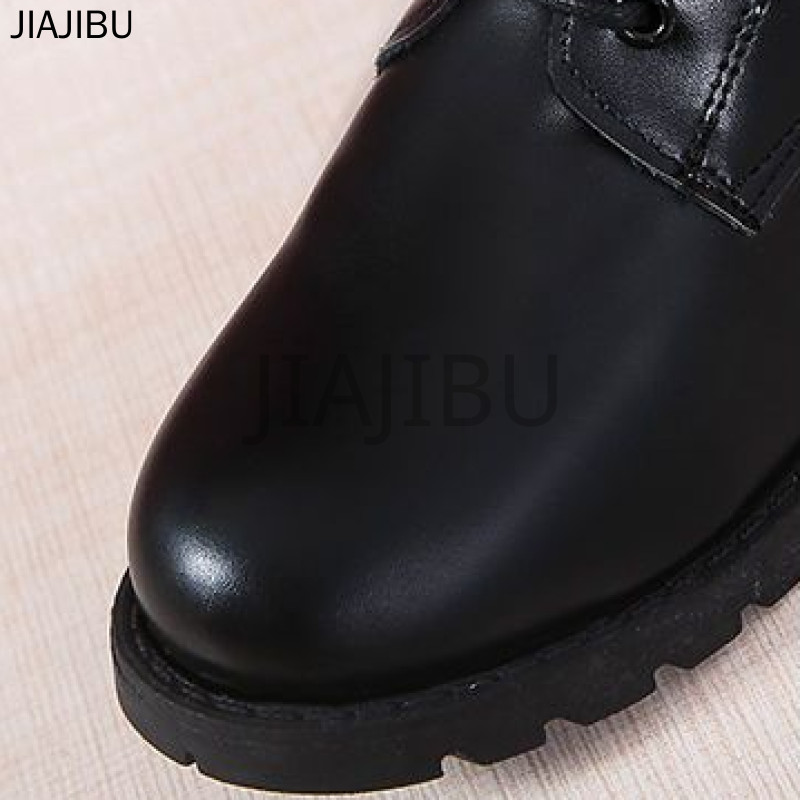 Size 35-43 Giày Bốt Cao Bồi Đế Dày Thời Trang Hàn Quốc Giày Nữ Cỡ Lớn Non-slip Thick Heel Long Boots 42 British Black Lace Up Knight Boots Retro Zipper Martin Boots Ủng Cao 41 Giày Bốt Đi Xe Máy Thời Trang Hàn Quốc Cosplay Leather Boots Ủng Khiêu Vũ