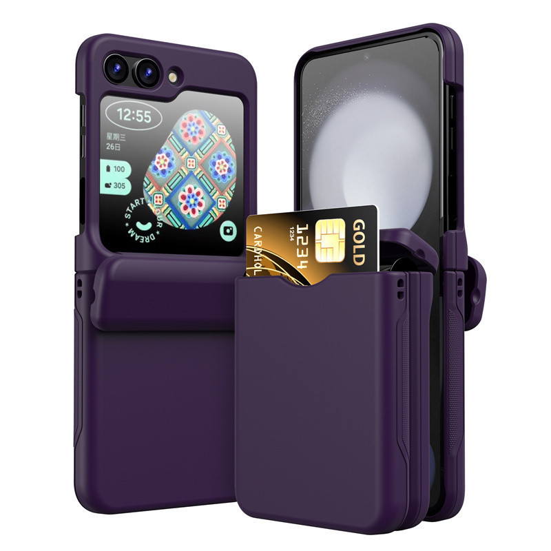 Ốp điện thoại chèn thẻ Samsung Galaxy Z Flip 5 cho Samsung Galaxy Z Flip 4 3 Vỏ chống rơi Chèn thẻ Vỏ điện thoại