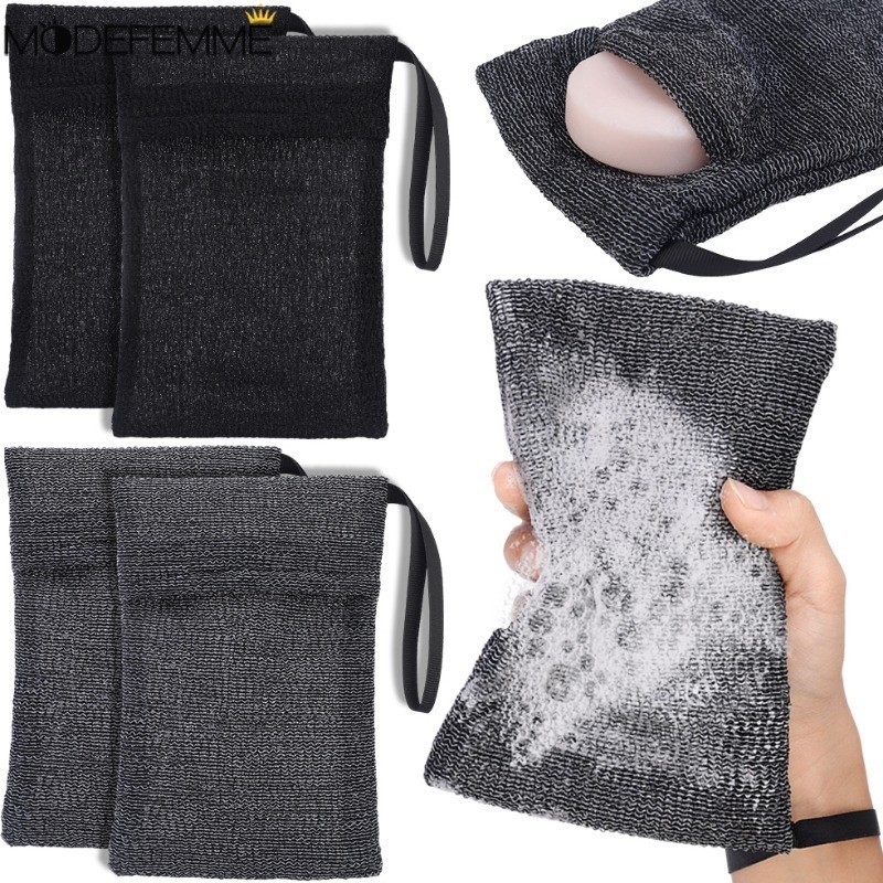 [Nổi bật] Túi đựng xà phòng Nylon - Lưới tẩy tế bào chết làm sạch da mặt - Phụ kiện phòng tắm - Có thể treo, hai lớp, di động, dày - Giá đỡ dầu gội tắm - Lưới xốp - Cung cấp du lịch