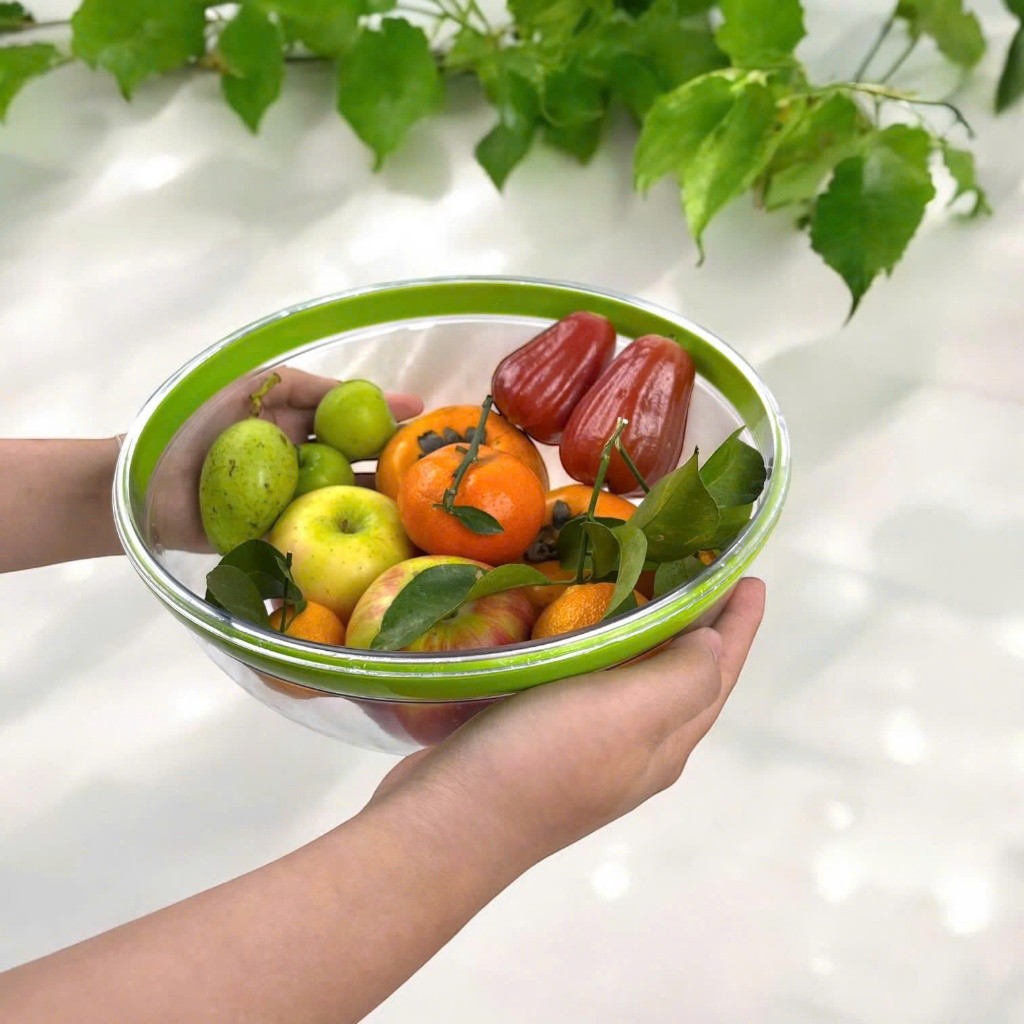 Thố Nhựa 2 Màu Vinh Nam Plastic Thiết Kế Trong Suốt Sang Trọng Đựng Thực Phẩm An Toàn Mã 139 - 140