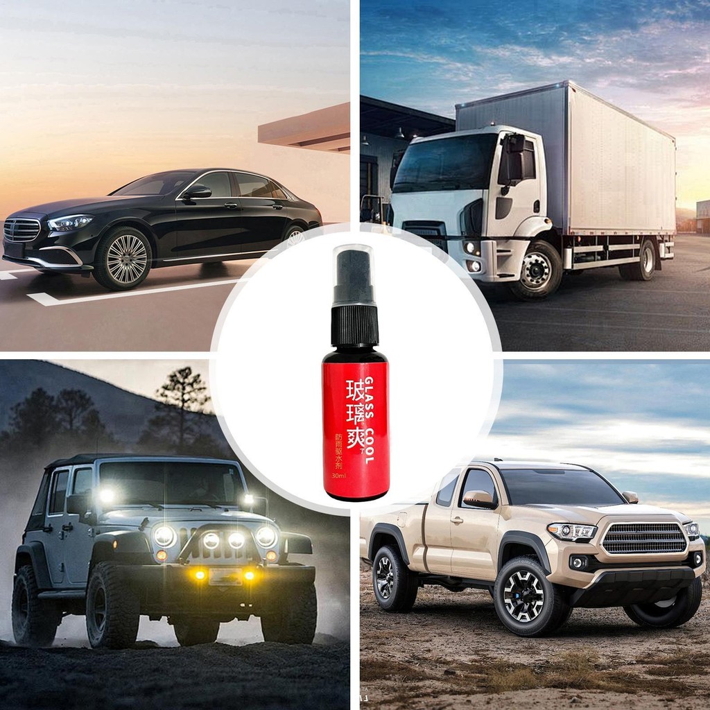 Chất chống mưa ô tô 30ml Xịt kính chắn gió Chất phủ màng thủy tinh hiệu quả Loại bỏ màng trong suốt Chất chống mưa pomervn