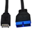 Cáp chuyển đổi bo mạch chủ đầu bảng điều khiển phía trước USB3 0 20Pin sang USB3 1 TypeE cho thiết bị truyền dữ liệu hiệu quả Conne