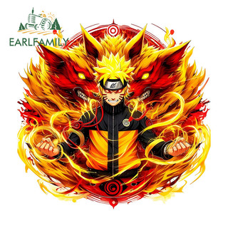 EARLFAMILY Naruto Phim Hoạt Hình Xe Máy Windows Điều Hòa Vali Chống Thấm Nước Vinyl Decal Chống Trầy Xước Bảo Vệ Cửa Xe Ô Tô