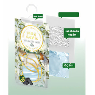 Túi Hút Ẩm Mùi Thơm Nước Hoa 2 Ngăn Siêu Thấm Hút Ẩm Chống Mốc, Túi Thơm Để Tủ Quần Áo, Tủ Giày