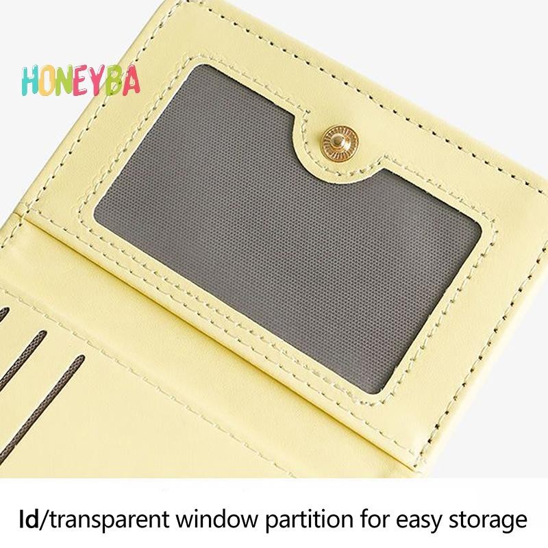 < Honeyba > Ví Gấu Nữ Dễ Thương Ba Đa Năng Ví Ngắn Gấp Đựng Thẻ Ví Đựng Tiền Xu Túi Đựng Thẻ Nữ Kẹp Túi Hoạt Hình