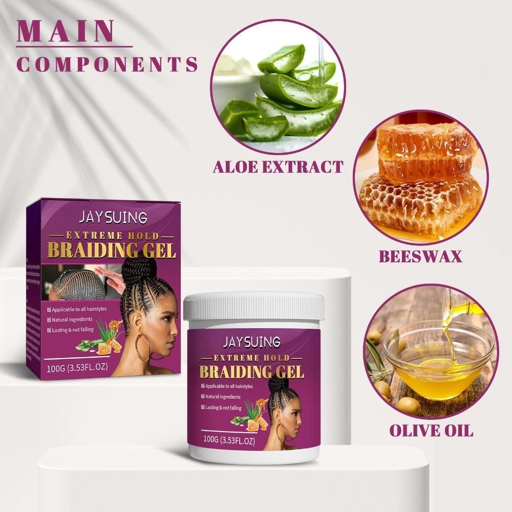 Ebinlands Gel Tạo Kiểu Tóc Thành Phần Tự Nhiên Sáp Tạo Kiểu Mịn Lâu Dài Edge Kiểm Soát Gel Tạo Tóc Dài