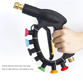 Vòi phun rửa áp lực cao ALMA1, phích cắm nhanh 1 / 4 Inch nhiều màu có giá đỡ vòi phun, Phụ kiện rửa xe dễ dàng kết nối Máy làm sạch Máy phun giặt