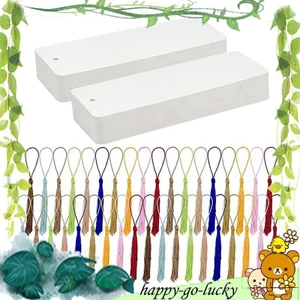 Set 100 Bookmark Thủ Công Bằng Giấy Tự Làm Nhiều Màu Sắc Có Tua Rua Dùng Làm Quà Tặng