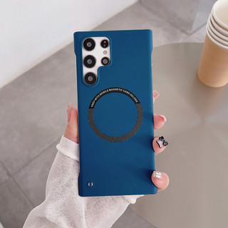 Dành Cho Samsung S25 S24 S23 S22 S21 S20 Ultra Plus Siêu Mỏng Không Khung Da Cảm Giác Sạc Không Dây Ốp Lưng Điện Thoại Samsung S22 Plus Ultra PC K01