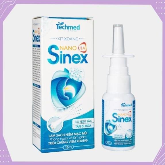 Xịt xoang mũi, Xịt xoang Nano Ula Sinex hết viêm xoang mũi thông thoáng sạch mũi 15ml TECHMED