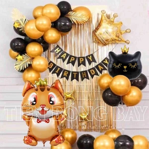 Set Trang Trí Sinh Nhật Kèm Bóng Bay Hình Mèo, Mặt Mèo - Tiến Bóng Bay