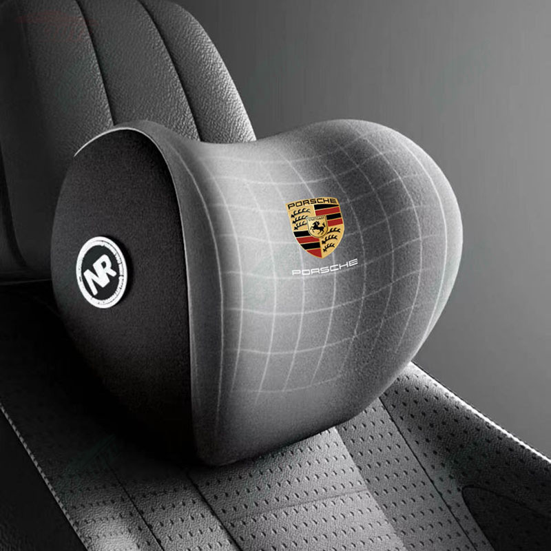 【 Gối tựa đầu & thắt lưng 】 Porsche Giảm mệt mỏi - Bảo vệ cổ và vai - Lõi xốp nhớ - Đồng hành lái xe tối ưu cho Carrera Gts Turbo Macan Cayenne Cayman 718 Boxster