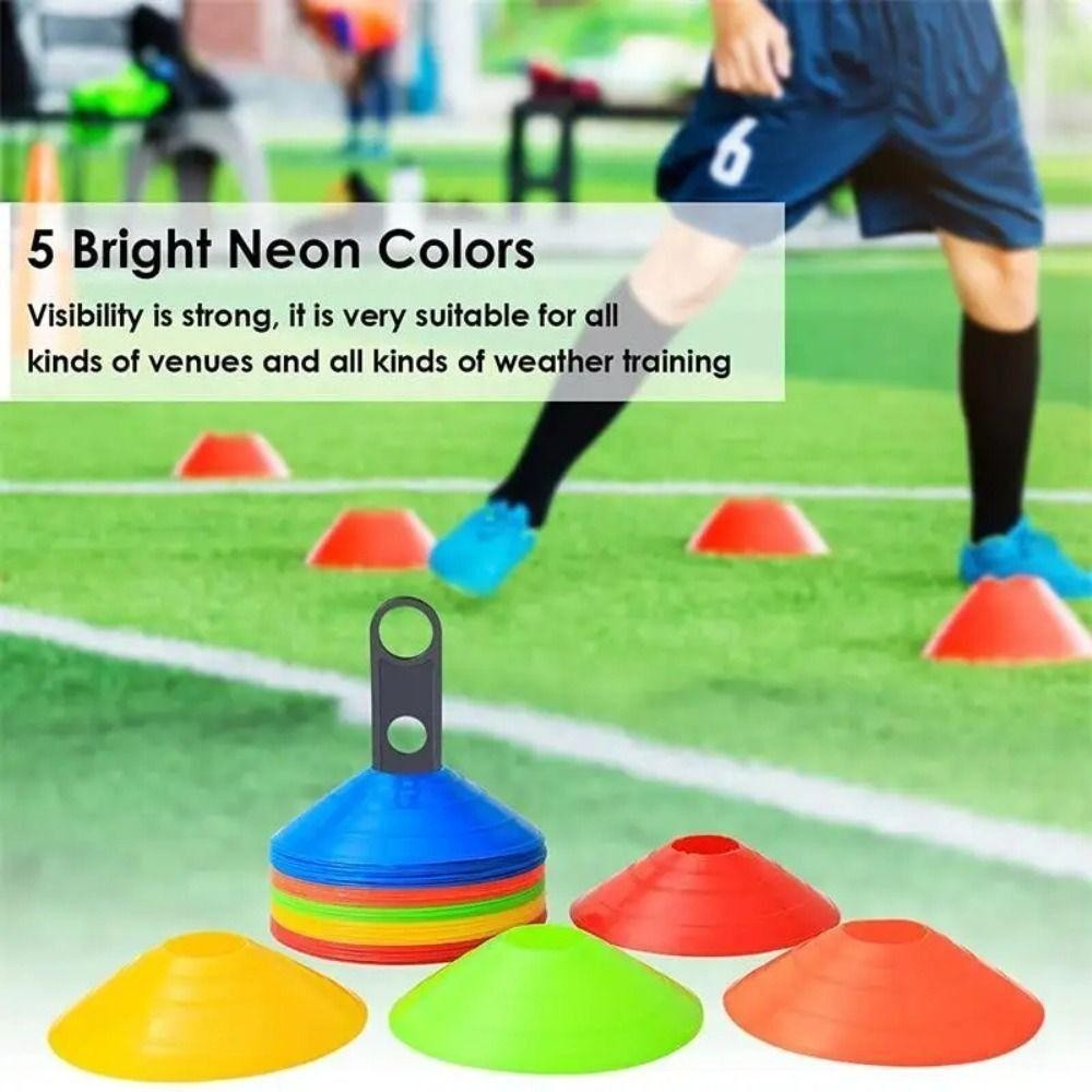 JUNYUE88US 10 Chiếc Chống Bóng Đá Huấn Luyện Ký Đĩa, Đĩa Ký Huấn Luyện Bóng Đá Chống Áp Lực PE, Đĩa Đánh Dấu Điều Khiển Bóng Đĩa Nón Bộ Chống Áp Lực Nón Bút Đánh Dấu