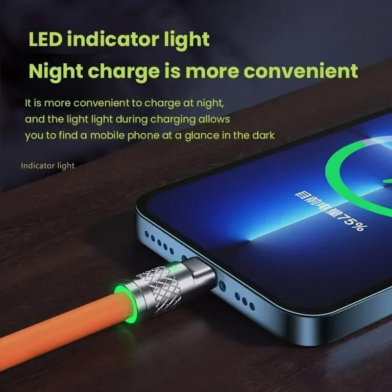 Cáp sạc nhanh 3 trong 1 120W 6A Micro USB tương thích cho cáp sạc iPhone cho Samsung Sạc điện thoại Cáp USB