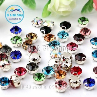 100 Viên Đá Đế S25-5,5mm Tròn 2D Hạt Pha Lê Đính kết Trang Phục, Làm Phụ Kiện Thời Trang