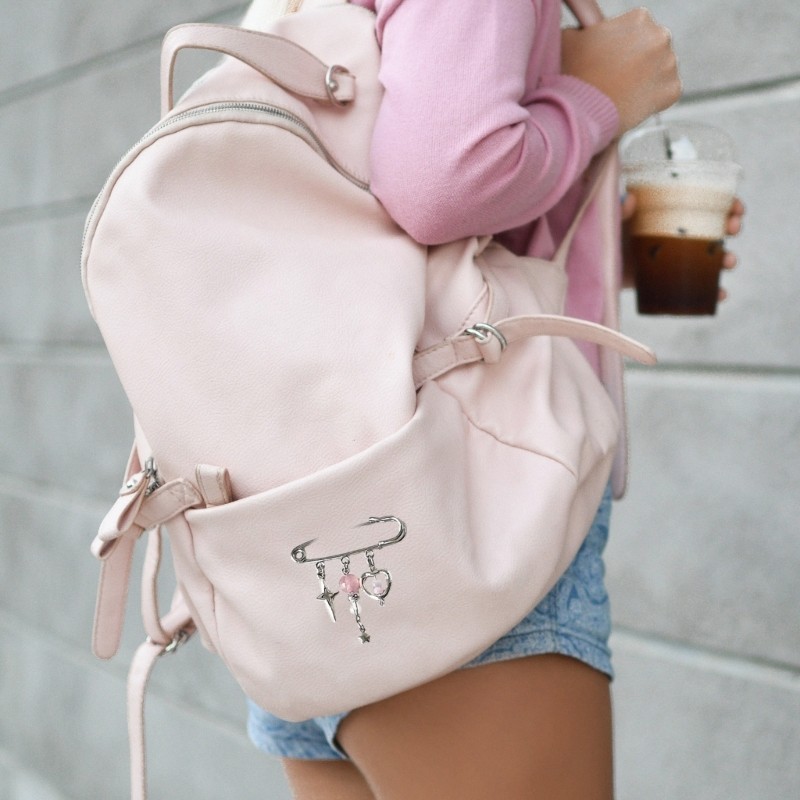 Coo Thời Trang Đính Hạt Pin Có Dây Xích Handmade Trâm Cho Túi Và Quần Áo Ba Lô Mặt Dây Chuyền Huy Hiệu Thời Trang Quần Áo Acces