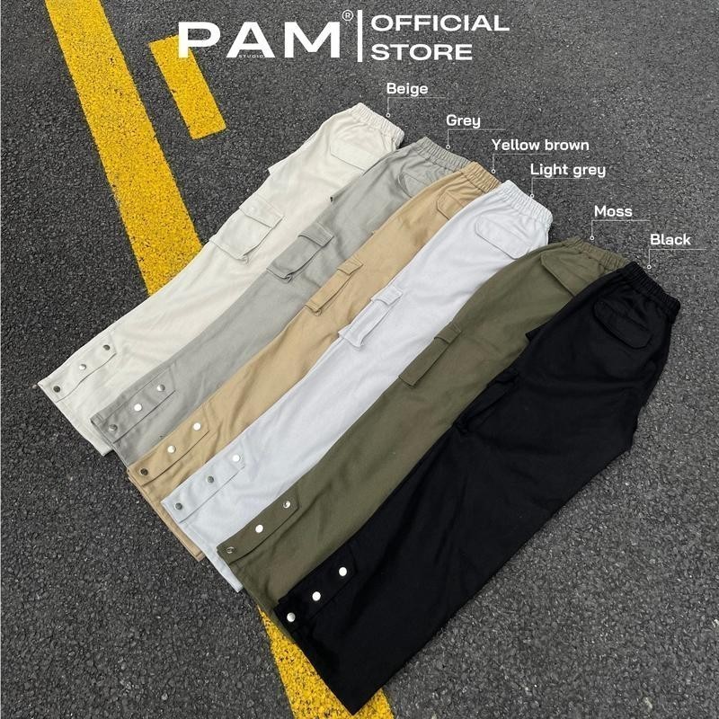 Quần Cargo Pant form suông Kaki 350gsm dày dặn , Cạp Cao , Túi Hộp ...
