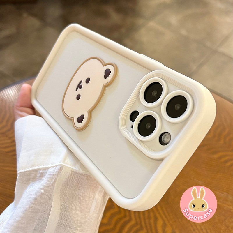 Ốp Điện Thoại Gấu Dễ Thương Cho Xiaomi 17 Pro Max 15T 15S Poco X7 Pro F7 Ultra M7 5G 4G Vỏ Điện Thoại 3D Gấu Hoạt Hình Chống Sốc Bìa Mềm