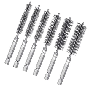 <WELV> Bàn chải làm sạch máy móc ống dây 8-19mm Dụng cụ đánh bóng rửa rỉ sét