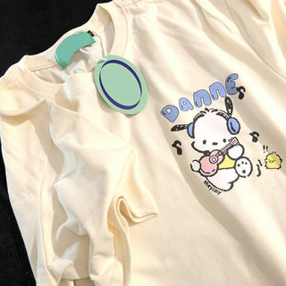 Áo thun nữ chất liệu cotton tay ngắn mùa hè dễ thương áo thun ngắn tay cặp đôi