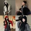 Suit Hàn Quốc Balaclava Earmpuff Beanie Handmade, kèm khăn choàng cổ, phù hợp mùa đông