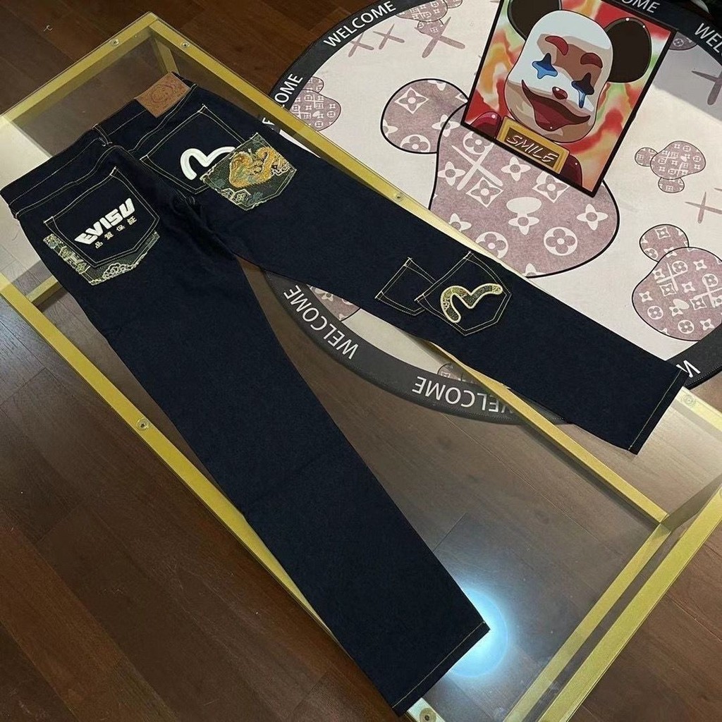 Quần Jean Evisu Mặc Dạo Phố Phong Cách Mới Quần Jean Thêu Nam [Chất ...