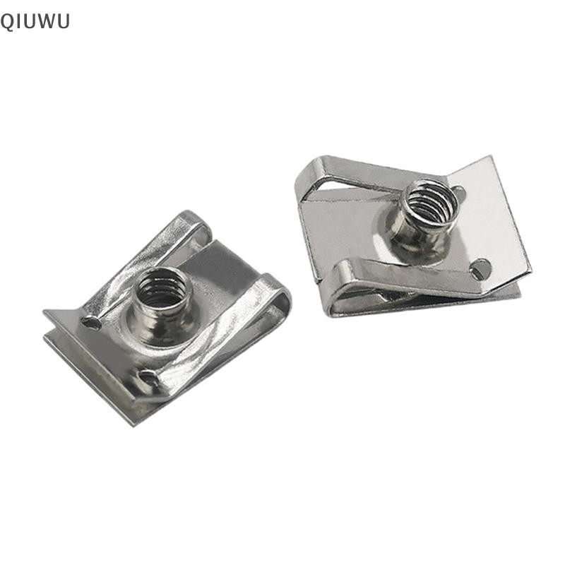 Qiuwu 10 chiếc Kẹp loại chữ U bằng thép không gỉ có ren M6 M5 M4 M8 8mm 5mm 6mm 4mm Hạt sậy cho ô tô Xe máy Xe tay ga ATV Xe máy.