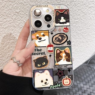 Ốp lưng iPhone hình chó con, chống sốc, bảo vệ camera - Tương thích iP Plus/X/XS/XR/11/12/13/14/15/16/16Pro/Max
