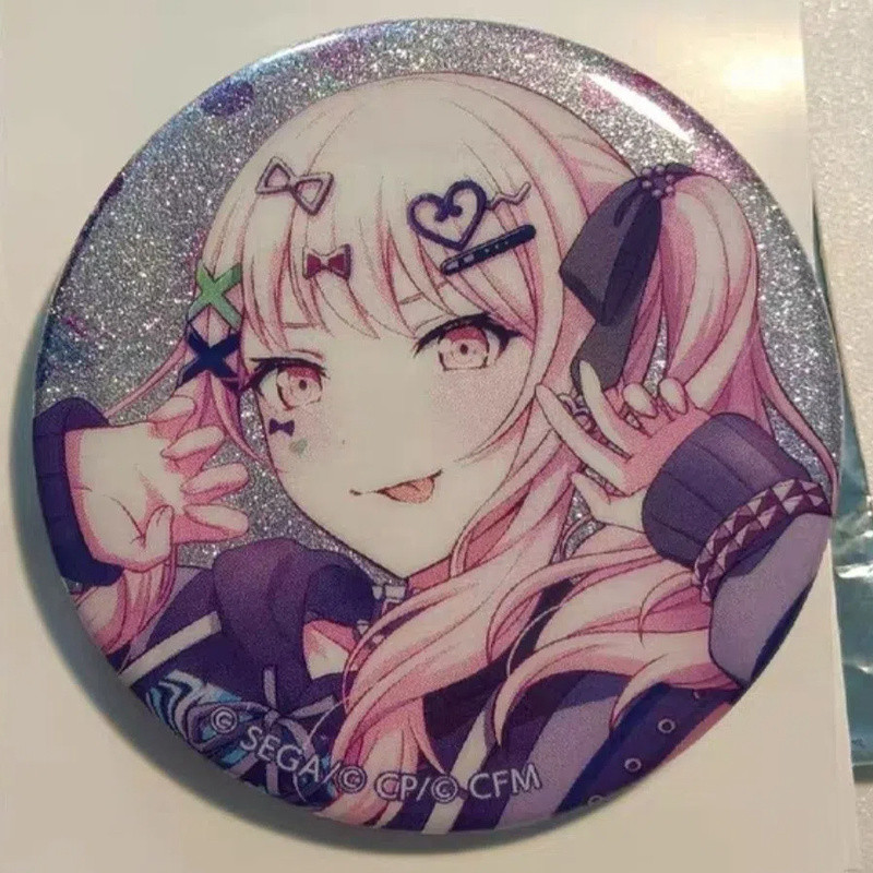 Pjsk Project Sekai Flash Huy hiệu 58mm Men Pin, Eina Soun, Kanade Yoisaki, Mizuki Akayama, Ý tưởng quà tặng, Huy hiệu Doujinshi