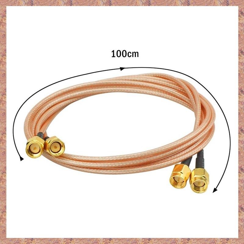 2 Chiếc RG316 Dây Nhảy SMA Nam Sang SMA Nam WiFi Ăng Ten Nối Dài RF Coax Cáp Chuyển Đổi Jumper (100cm) (R F C V)