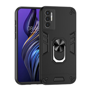 Dành Cho Tecno POVA 3 Ốp điện thoại Có Chân Đế Vòng Metel Giá Đỡ Từ Tính Lưng Cứng Mềm TPU Cạnh Chống Sốc Chống Rơi Mỏng Bao