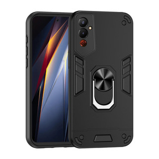 Dành Cho Tecno POVA 4 Pro Ốp điện thoại Có Chân Đế Vòng Metel Giá Đỡ Từ Tính Lưng Cứng Mềm TPU Cạnh Chống Sốc Chống Rơi Mỏng Bao