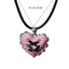XGB Sweet Cool Liquid Heart Cross Mặt dây chuyền Vòng cổ dành cho nữ Dây da Unisex