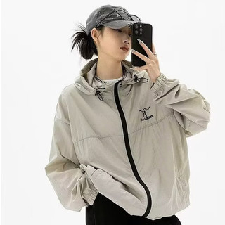 Thương Hiệu Thời Trang Mỹ Mùa Hè Siêu Mỏng Ice Silk Rush Top Dành Cho Nam Nữ Có Mũ Trùm Đầu Chống Tia UV Cặp Đôi Ngoài Trời Chống Nắng Phù Hợp Với
