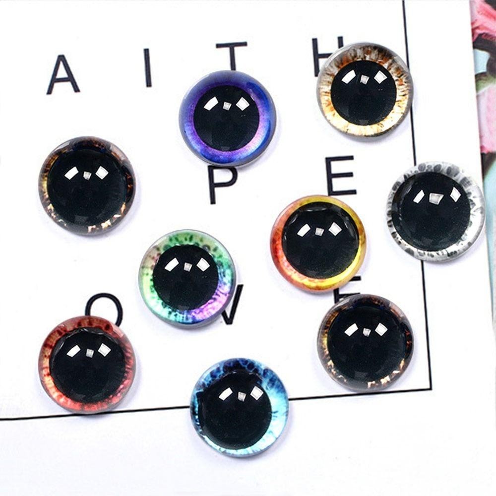 HAPPYNOOK 20 Cái / 10 Đôi Mắt Thủ Công Mắt, Pha Lê 6 Mm-20 Mm Mắt Pha Lê Con Rối, Nhựa Đồ Chơi Nhồi Bông Phần Phụ Kiện Búp Bê DIY