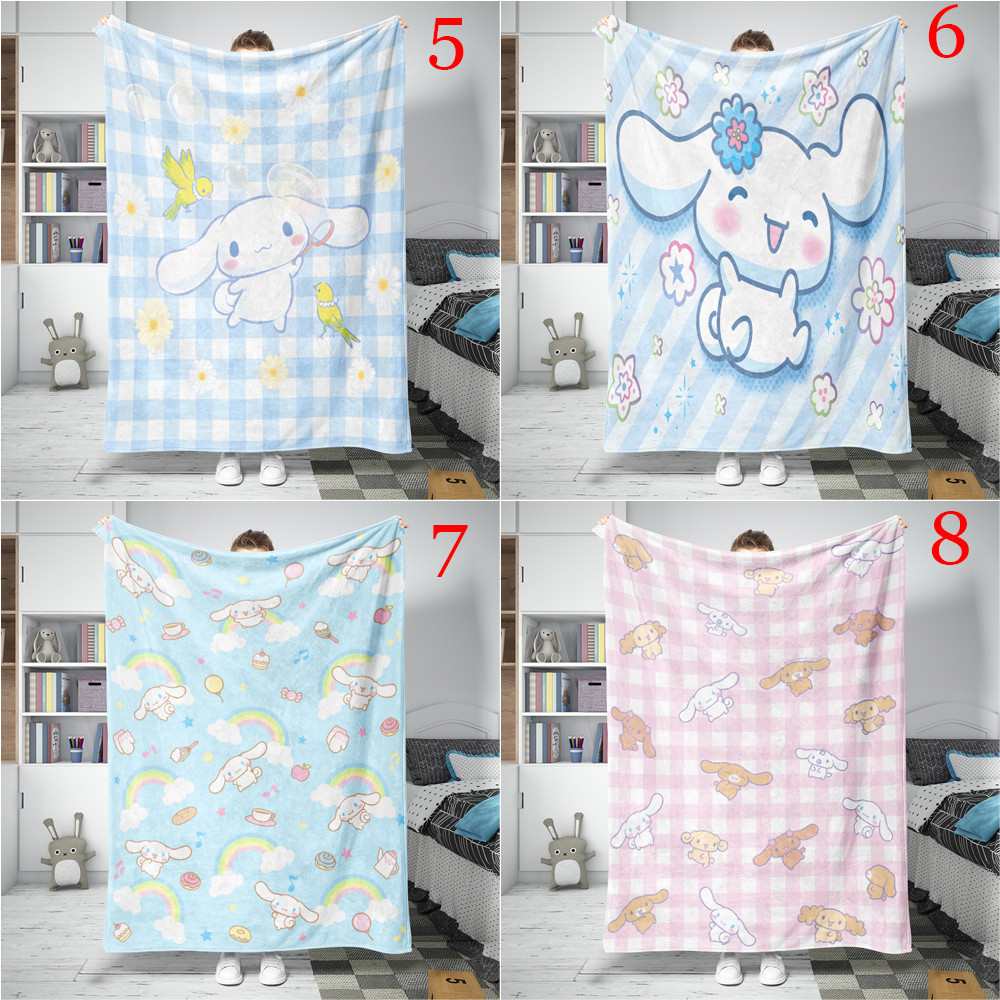 Sanrio Cinnamoroll Flannel Chăn Một Mặt In Flannel Chăn Điều Hòa Không Khí Chăn Món Quà Tốt Nhất Cho Người