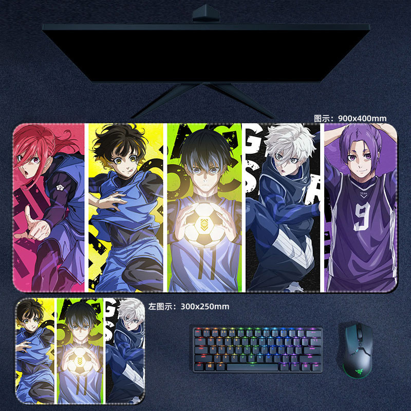 90x40cm Anime Blue Lock Game Miếng Lót Chuột Lớn Lsagi Yoichi Meguru Rin Mousepad Máy Tính Laptop Game Thủ Miếng Lót PC Phụ Kiện Chơi Game Thảm Để Bàn
