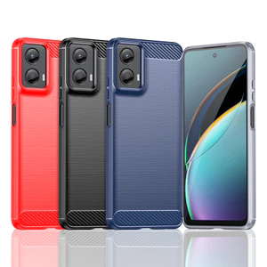 Dành cho Motorola Moto G 2024 2023 2022 Kết cấu chải siêu mỏng Vỏ TPU mềm chống sốc
