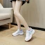 Lady White Shoes Ngoại thương Bán buôn dày đế nhẹ Giày chạy thời trang đi giày thể thao thoáng khí mùa xuân Giày nữ