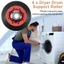 4 Cái 8536974 Con lăn trống máy sấy Phù hợp cho, - Thay thế 8536974, 8536973, W10314171, WPW10314173, PS11752609