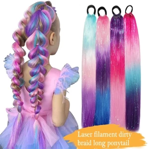 Treeling Thời Trang 9 Bím Dreadlock Đuôi Ngựa Nối Dài Màu Sắc Tươi Sáng Cho Các Bữa Tiệc