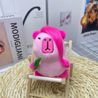 Búp bê nhồi bông lười biếng Lông cừu Kapibara Mặt dây chuyền búp bê Capybara