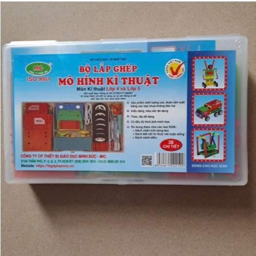 [ MIC ] Bộ Lắp Ghép Kỹ Thuật Lớp 4 và 5 Chuẩn Bộ GD&ĐT - Bộ Lắp Ráp Kỹ Thuật 38 Chi Tiết Lớp 4-5